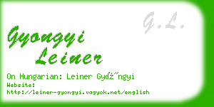 gyongyi leiner business card